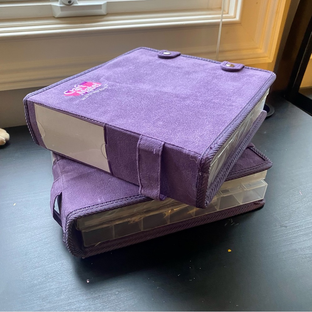 PACK OF TWO Craft Mates Double Sided Case w 8organizers, for (beads, pins, more) - Picture 14 of 16